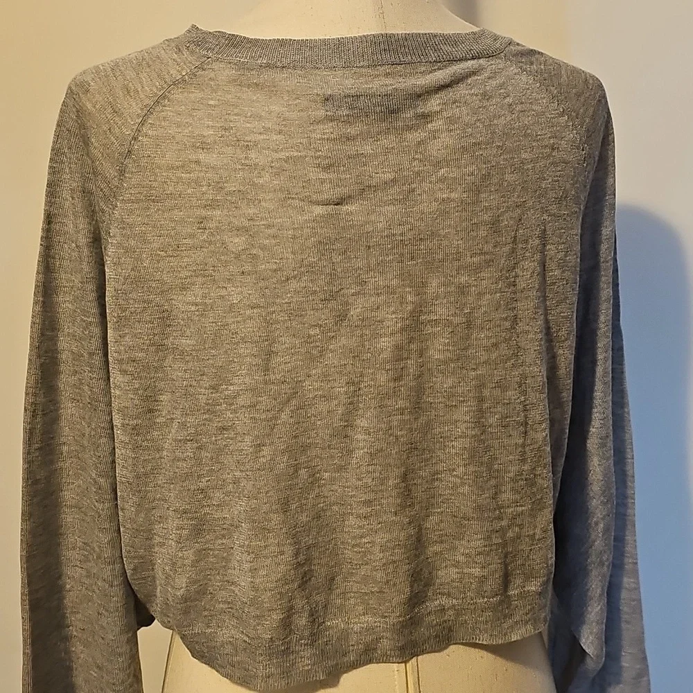 AllSaints Top Bundle Size Small Carme Stripe Tee & Mali Crew Neck Crop